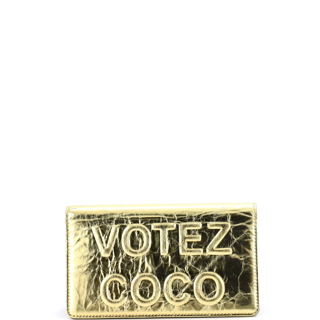 Chanel Votez Coco Bifold Wallet Embossed Leather: Chanel built the Votez Coco Bifold Wallet for the kind of carry that lives inside another bag, then earns its own place at the front of the pocket. The build sits in Embossed Leather, finished to the