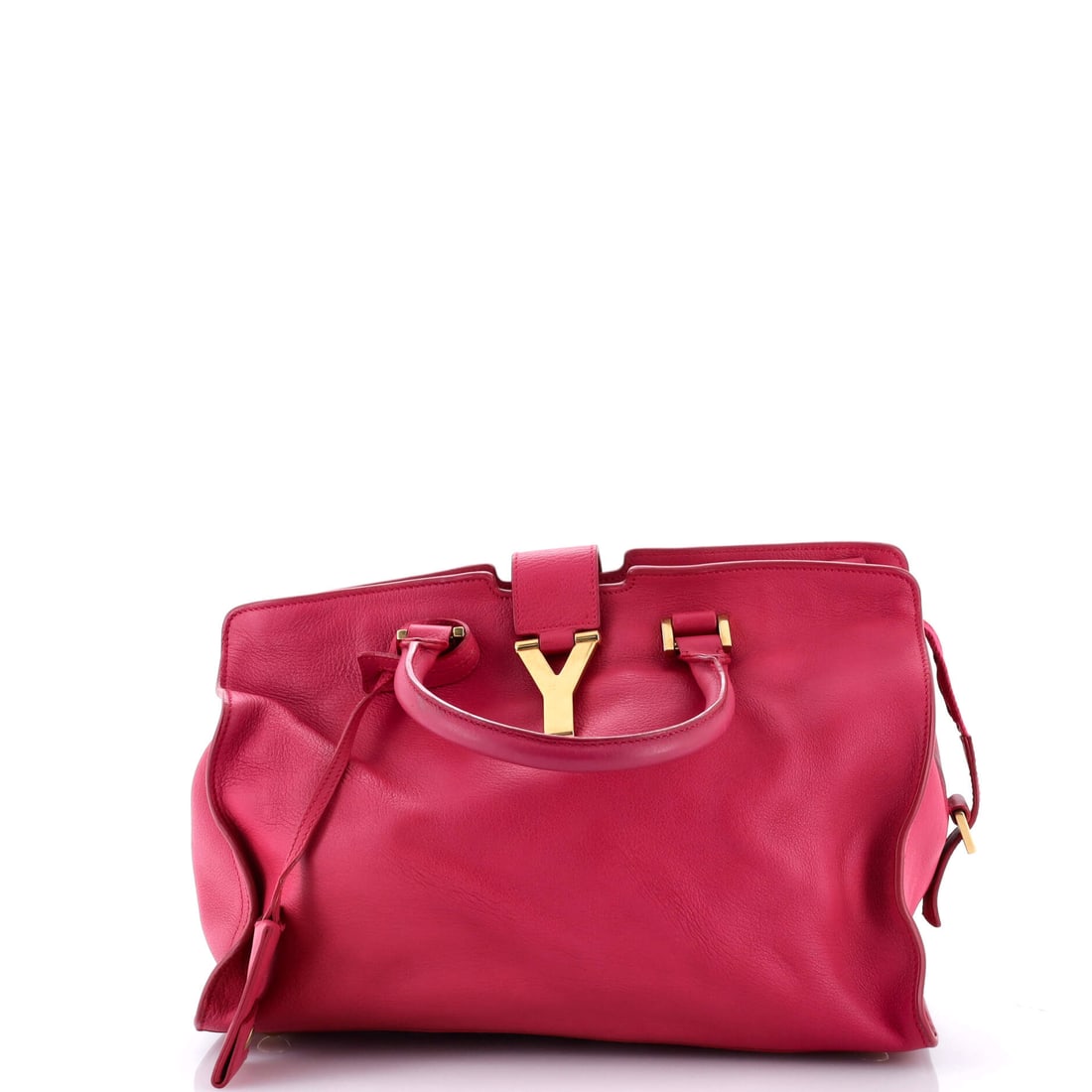 Saint Laurent Classic Y Cabas Leather Small: Saint Laurent's Classic Y Cabas reads first as architecture and only second as accessory, which is the highest compliment for a house bag. Cut in Leather, it has the considered hand a careful