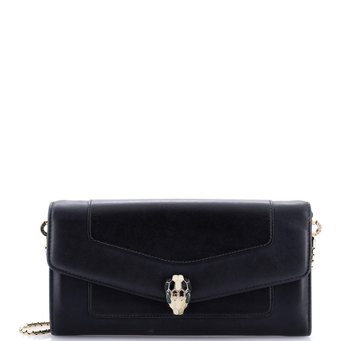 Bvlgari Serpenti Forever Wallet on Chain Leather Long: Bvlgari's Serpenti Forever Wallet on Chain arrives as a model whose silhouette has held its place in the conversation for reasons that are easy to see at a glance. Built in Leather, the silhouette