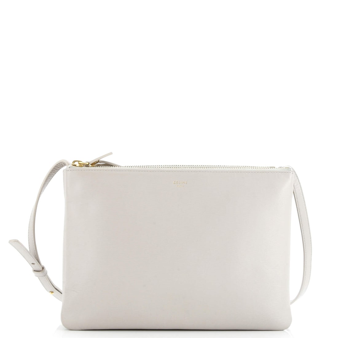 Celine Trio Crossbody Bag Leather Large: From Celine, this Trio Crossbody Bag arrives in a configuration the house designed to read as both deliberate and easy. The make is in Leather, a choice that gives the piece its quiet authority. It