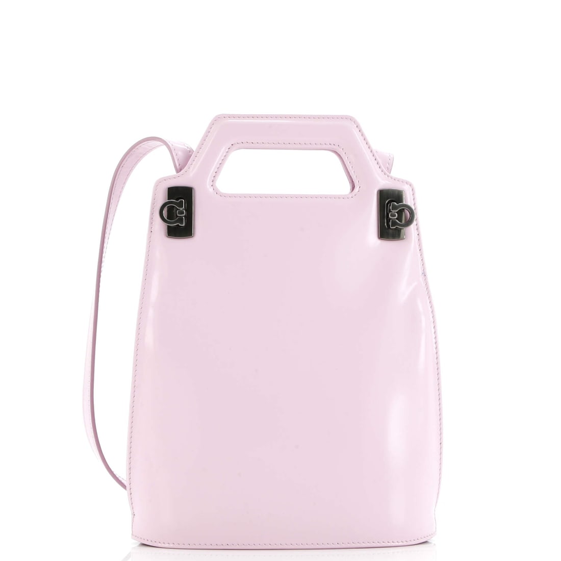 Salvatore Ferragamo Wanda Top Handle Shoulder Bag Leather North South: The Wanda Top Handle Shoulder Bag from Salvatore Ferragamo reads as a thoughtful piece of bag-making, with construction that prioritizes posture and proportion over noise. Worked in Leather, the