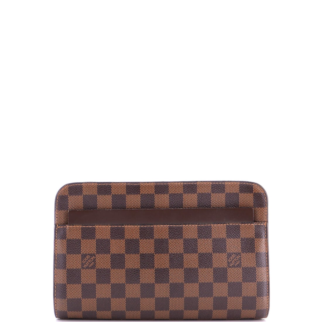 Louis Vuitton Pochette Saint Louis Damier: The Louis Vuitton Pochette Saint Louis carries a stance the maison has refined across many iterations into something instantly recognizable. The leatherwork is in the Damier coated canvas, Vuitton's c