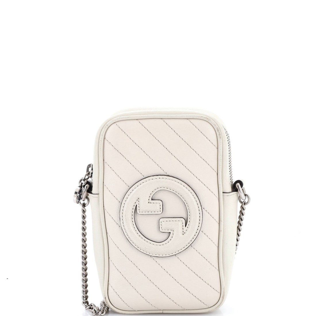 Gucci Blondie NM Crossbody Bag Diagonal Quilted Leather Mini: Gucci's Blondie NM Crossbody Bag arrives as a model whose silhouette has held its place in the conversation for reasons that are easy to see at a glance. The make is in Diagonal Quilted Leather, a cho