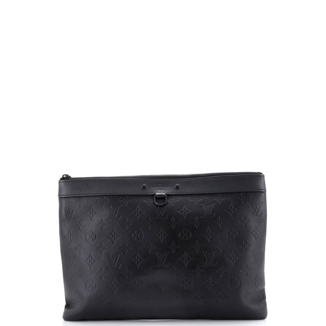 Louis Vuitton Discovery Pochette Monogram Shadow Leather GM: Louis Vuitton built the Discovery Pochette as the kind of compact carry that travels well, looks intentional on its own, and earns its place in rotation. Surface and finish come from the Monogram coat