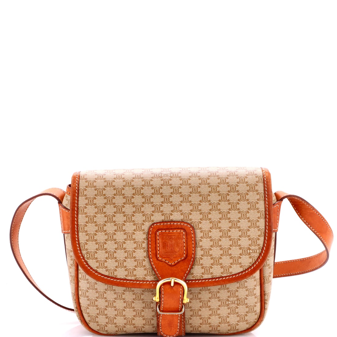 Celine Vintage Saddle Flap Shoulder Bag Macadam Coated Canvas Small: Celine's Vintage Saddle Flap Shoulder Bag is a study in measured architecture, the kind of carry that telegraphs taste before it ever signals brand. It carries the unmistakable hand of the Macadam, Gi