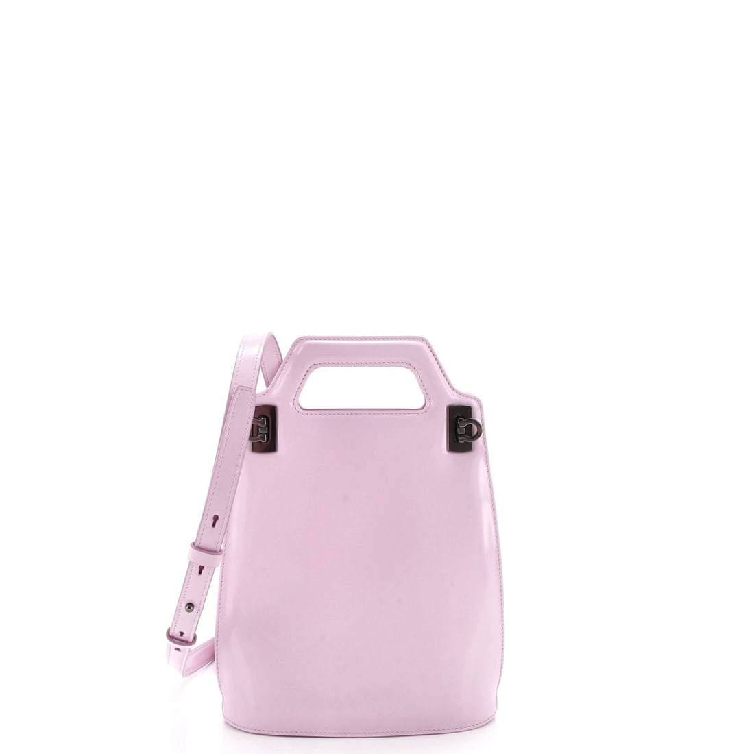 Salvatore Ferragamo Wanda Top Handle Shoulder Bag Leather North South: The Wanda Top Handle Shoulder Bag sits in Salvatore Ferragamo's most quietly confident silhouette family, where line and weight do the talking. The make is in Leather, a choice that gives the piece it