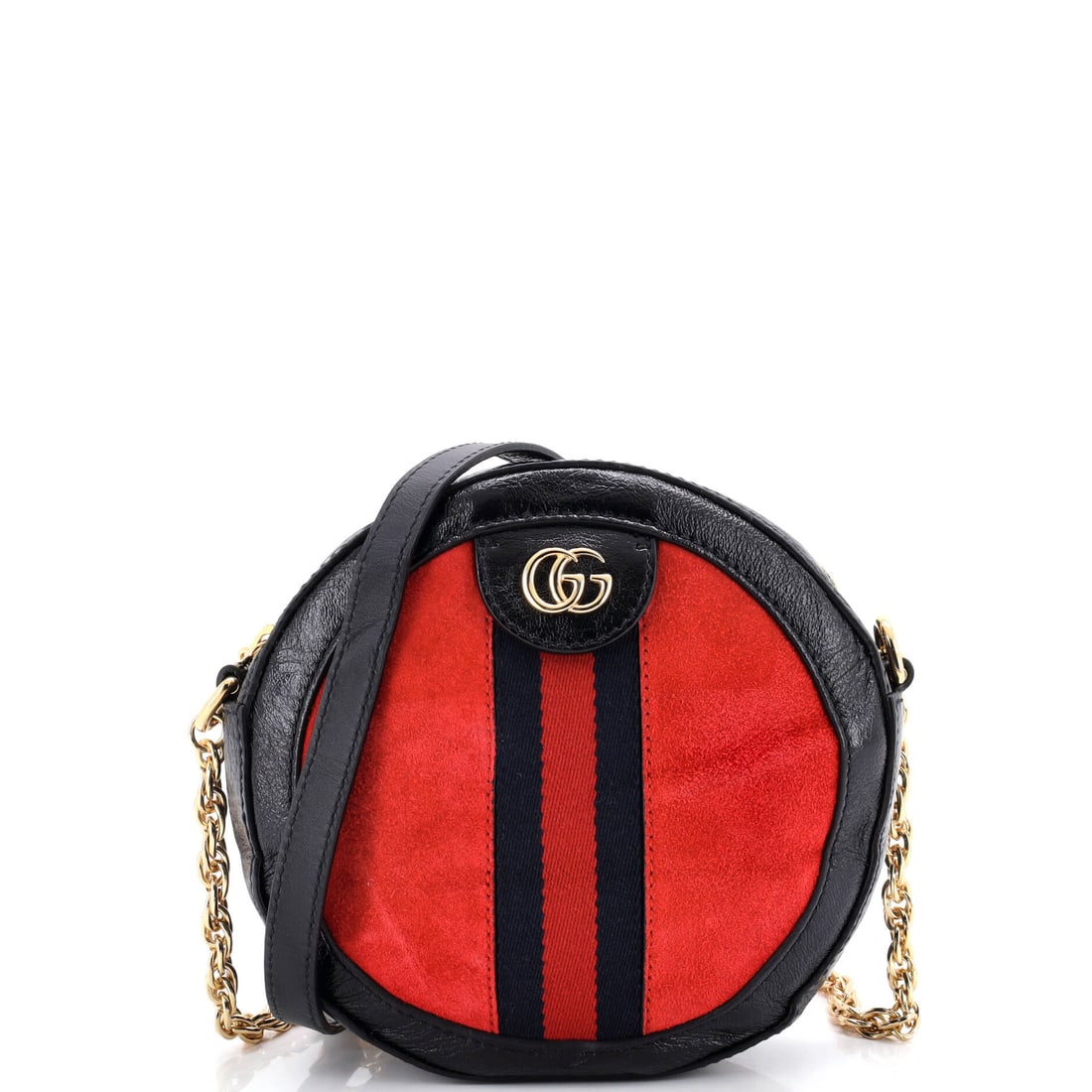 Gucci Ophidia Round Shoulder Bag Suede Mini: Gucci's Ophidia Round Shoulder Bag sits squarely in the maison's most-quoted handbag language, with a profile that has earned its place in serious wardrobes. The build sits in Suede, finished to the