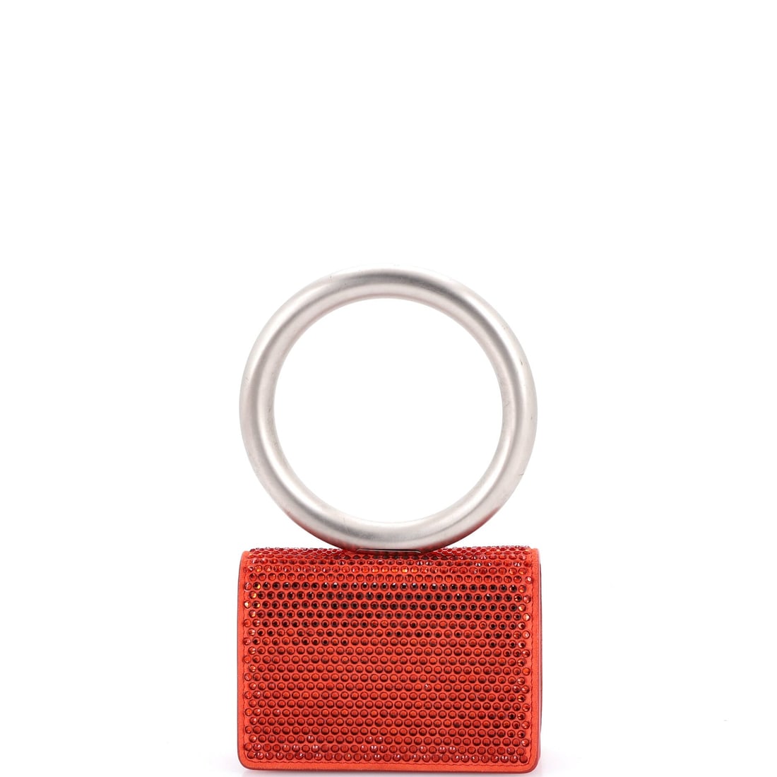 Salvatore Ferragamo Ring Handle Card Holder Crystal Embellished Suede: Salvatore Ferragamo's Ring Handle Card Holder reads as a study in compact discipline, where finish, hardware, and edge work all carry their full weight. The build sits in Crystal Embellished Suede, fi