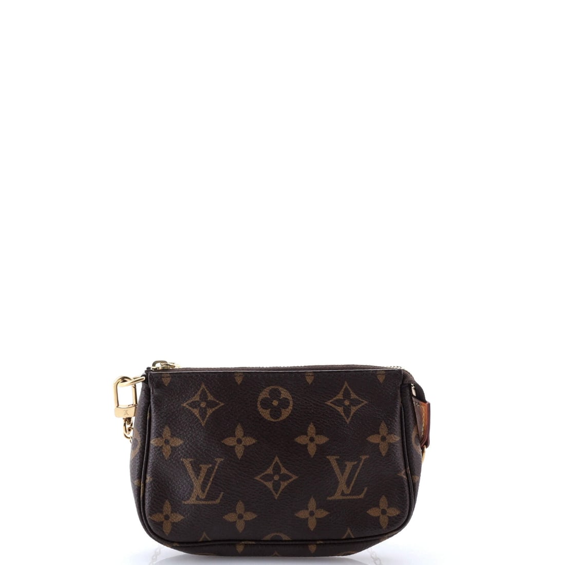 Louis Vuitton Pochette Accessoires Monogram Canvas Mini: Within Louis Vuitton's catalog, the Pochette Accessoires occupies the territory between everyday tote and editorial carry. The build is in Monogram coated canvas, the house's signature LV-print canvas