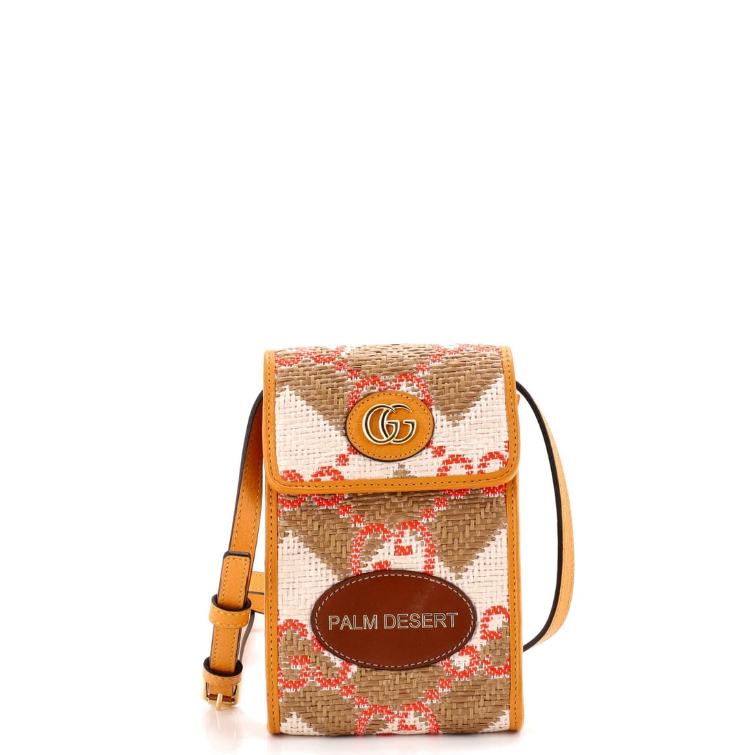 Gucci Destination Phone Flap Crossbody Bag Straw Effect GG Raffia: From Gucci, this Destination Phone Flap Crossbody Bag arrives in a configuration the house designed to read as both deliberate and easy. The build sits in Straw Effect GG Raffia, finished to the stand