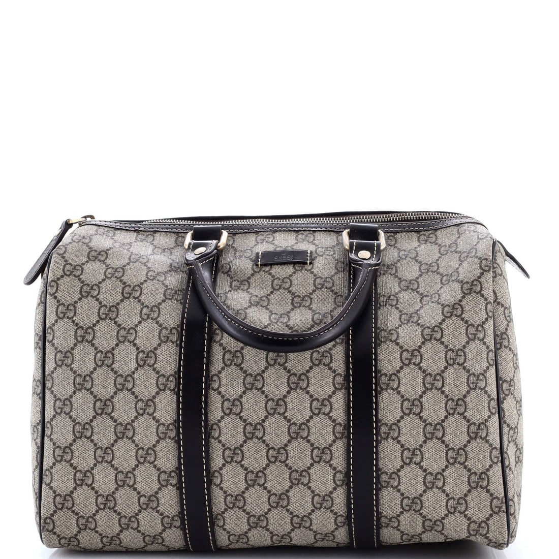Gucci Joy Boston Bag GG Coated Canvas Medium: Within Gucci's catalog, the Joy Boston Bag occupies the territory between everyday tote and editorial carry. It is constructed in GG Coated Canvas, with the kind of considered finish the house is know