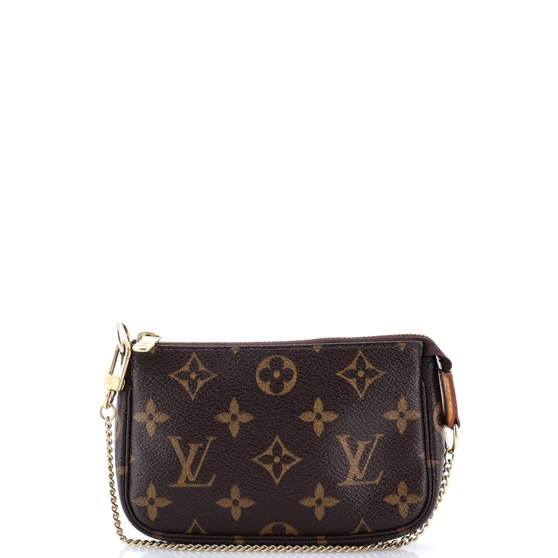 Louis Vuitton Pochette Accessoires Monogram Canvas Mini: The Pochette Accessoires sits in Louis Vuitton's most quietly confident silhouette family, where line and weight do the talking. Surface and finish come from Monogram coated canvas, the house's signat