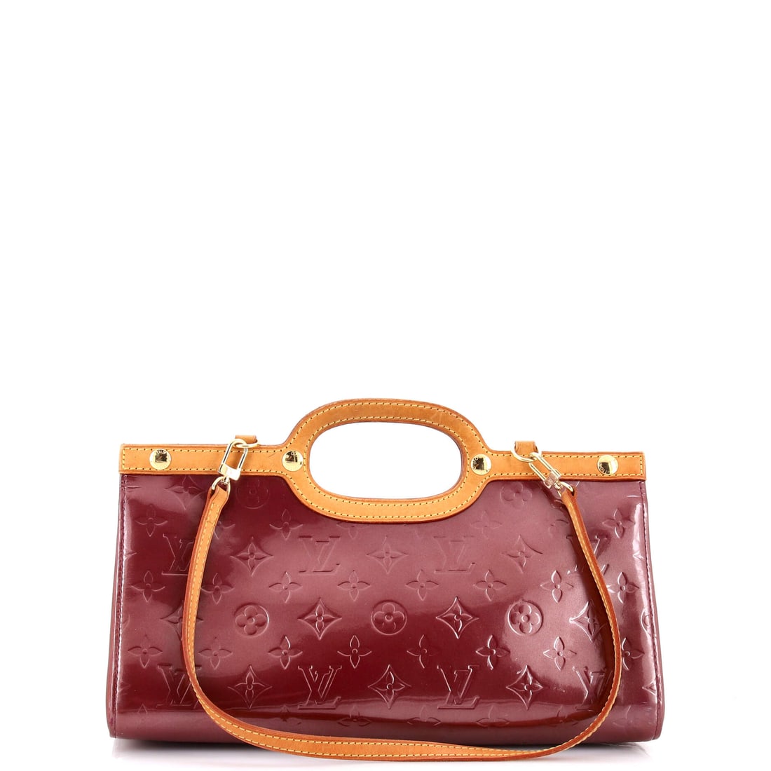 Louis Vuitton Roxbury Drive Handbag Monogram Vernis: The Louis Vuitton Roxbury Drive Handbag carries a stance the maison has refined across many iterations into something instantly recognizable. The leatherwork is in the Monogram coated canvas, the hous