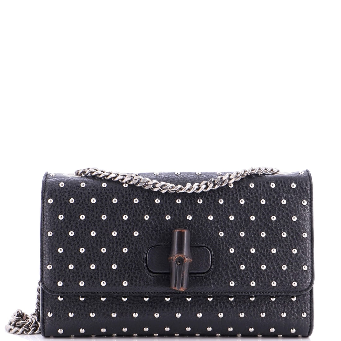 Gucci Miss Bamboo Shoulder Bag Studded Leather Medium (1 of 9)