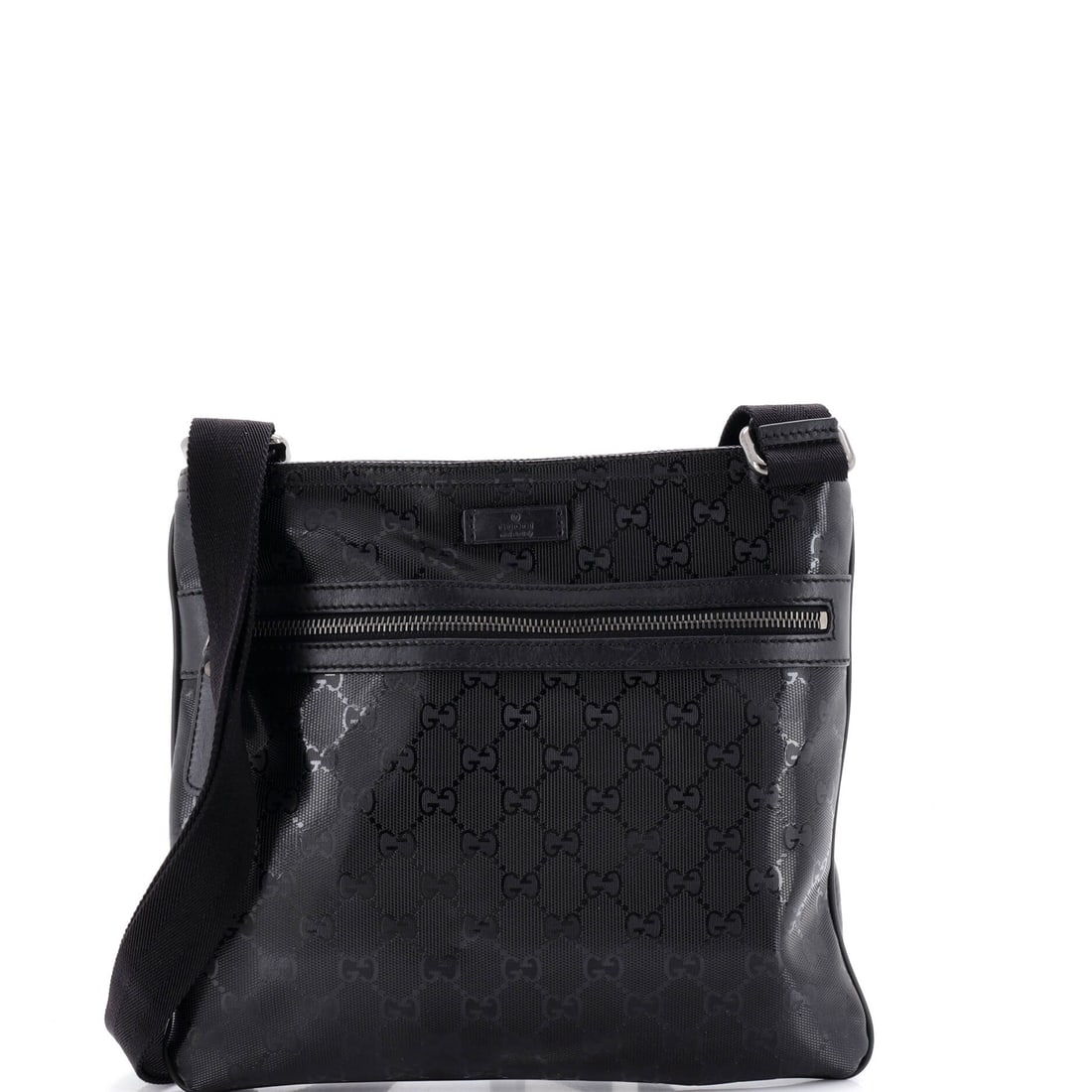 Gucci Front Zip Flat Messenger Bag GG Imprime Medium (1 of 6)