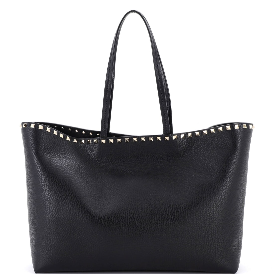 Valentino Garavani Rockstud Shopper Tote Leather Large: The Rockstud Shopper Tote sits in Valentino Garavani's most quietly confident silhouette family, where line and weight do the talking. The build sits in Leather, finished to the standard that defines 