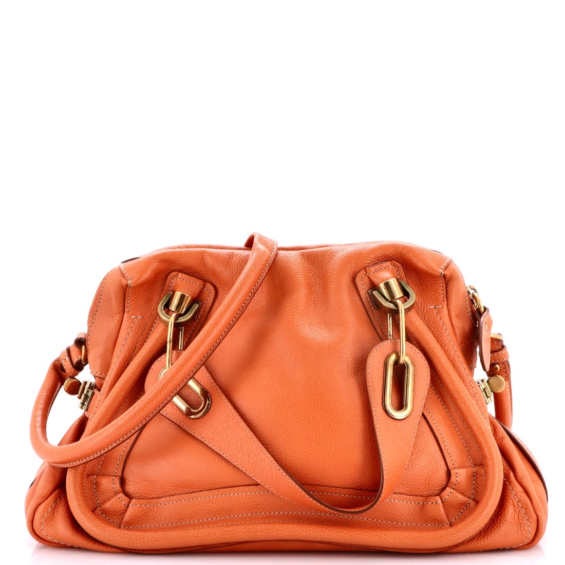 Chloe Paraty Top Handle Bag Leather Medium: The Chloe Paraty Top Handle Bag carries a stance the maison has refined across many iterations into something instantly recognizable. It is constructed in Leather, with the kind of considered finish