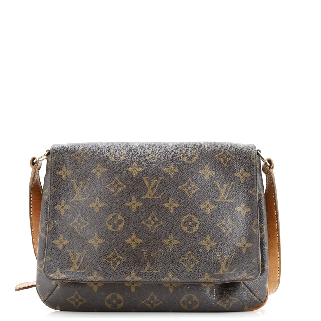 Louis Vuitton Musette Tango Handbag Monogram Canvas: Louis Vuitton's Musette Tango Handbag reads first as architecture and only second as accessory, which is the highest compliment for a house bag. It carries the unmistakable hand of Monogram coated