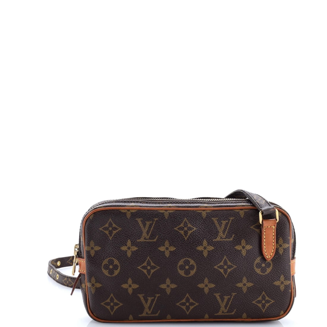 Louis Vuitton Pochette Marly Bandouliere Bag Monogram Canvas: The Pochette Marly Bandouliere Bag from Louis Vuitton reads as a thoughtful piece of bag-making, with construction that prioritizes posture and proportion over noise. It carries the unmistakable hand 