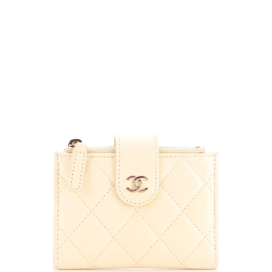 Chanel Double Zip French Wallet Quilted Caviar Compact (1 of 9)