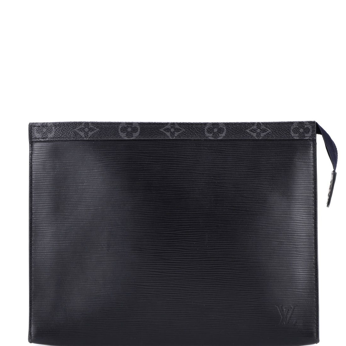 Louis Vuitton Pochette Voyage Limited Edition Eclipse Epi Leather MM: Presented here, the Louis Vuitton Pochette Voyage arrives with the proportions and stance that the house refined into a recognizable signature. Construction sits in Epi leather, Vuitton's textured gra
