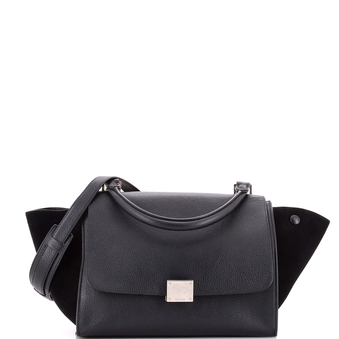 Celine Trapeze Bag Leather Small: Within Celine's catalog, the Trapeze Bag occupies the territory between everyday tote and editorial carry. It is constructed in Leather, with the kind of considered finish the house is known for. The 