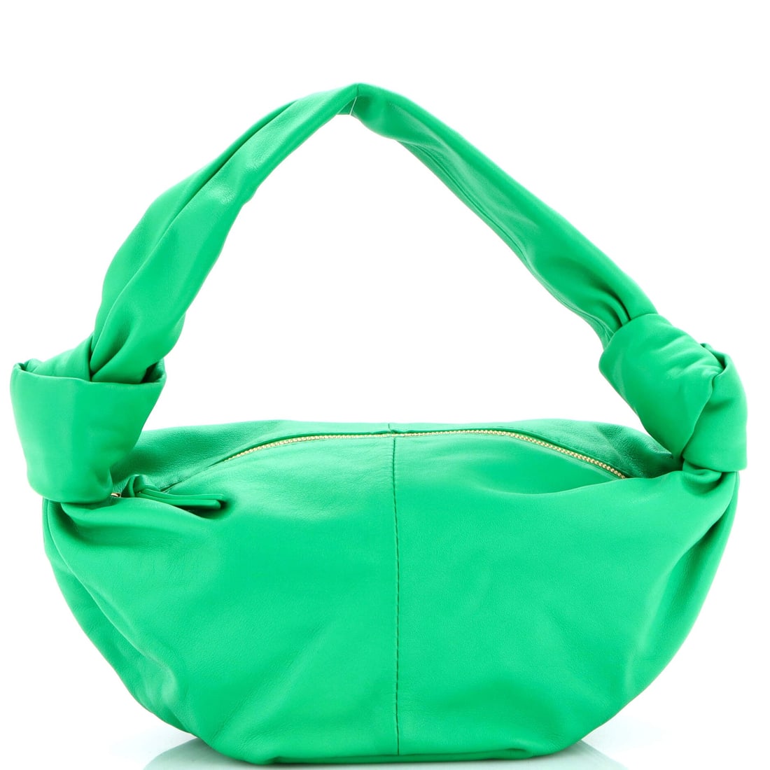 Bottega Veneta Double Knot Hobo Leather Mini: This Bottega Veneta Double Knot Hobo arrives through Maison de Beaubigonne's trade channel with the silhouette the house treats as a fixture in its core lineup. Built in Leather, the silhouette reads 