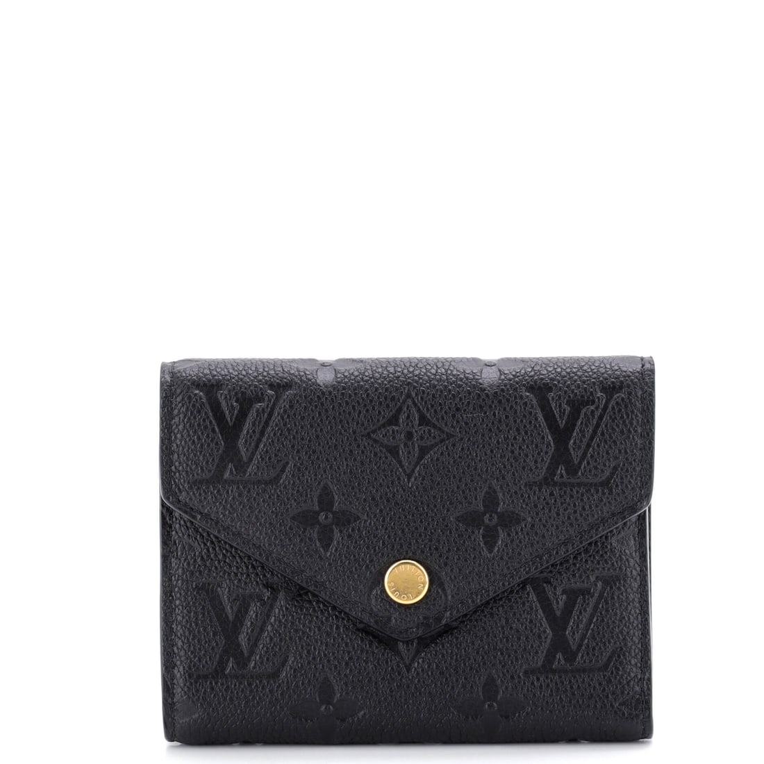Louis Vuitton Victorine Wallet Monogram Empreinte Leather: Louis Vuitton's Victorine Wallet arrives as a compact piece of leatherwork from the house's small-goods library, with the proportions a serious wardrobe leans on daily. It is finished in Empreinte cal