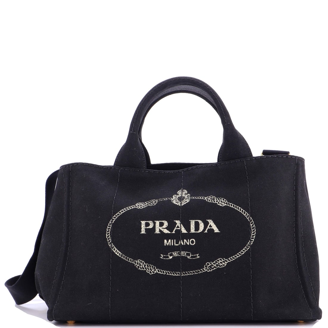 Prada Canapa Convertible Tote Canvas Medium: The Prada Canapa Convertible Tote carries a stance the maison has refined across many iterations into something instantly recognizable. It is constructed in Canvas, with the kind of considered finish 