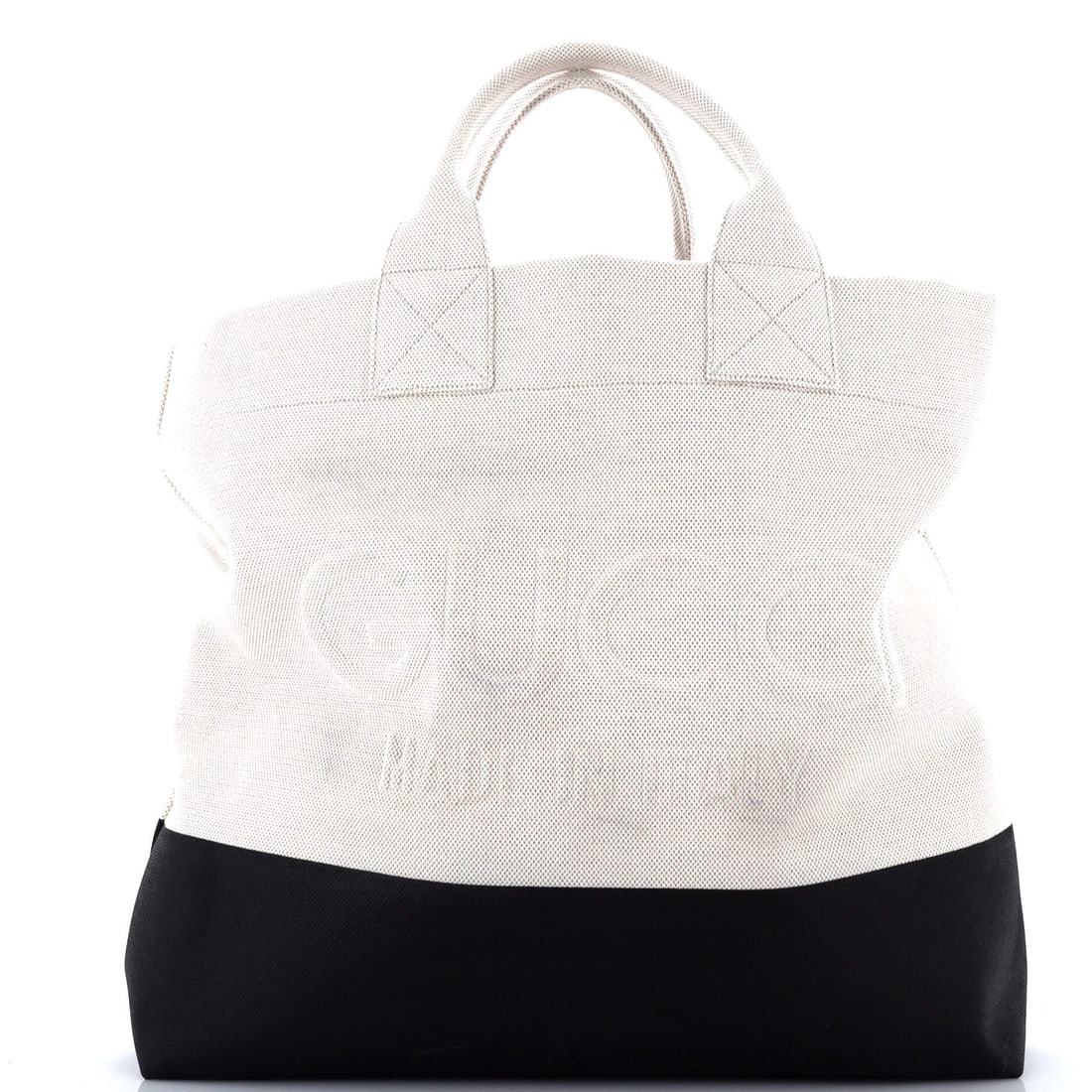 Gucci Logo Embossed Open Tote Canvas: Gucci's Logo Embossed Open Tote steps in with the considered architecture the maison saves for its most carried house bags. Built in Canvas, the silhouette reads as deliberate rather than decorative. 