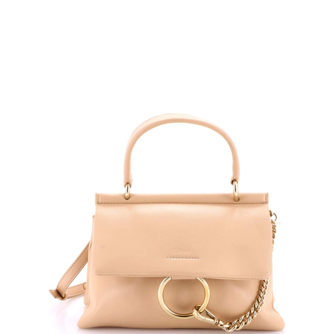 Chloe Faye Top Handle Bag Leather Small: Chloe's Faye Top Handle Bag reads first as architecture and only second as accessory, which is the highest compliment for a house bag. Cut in Leather, it has the considered hand a careful collector re