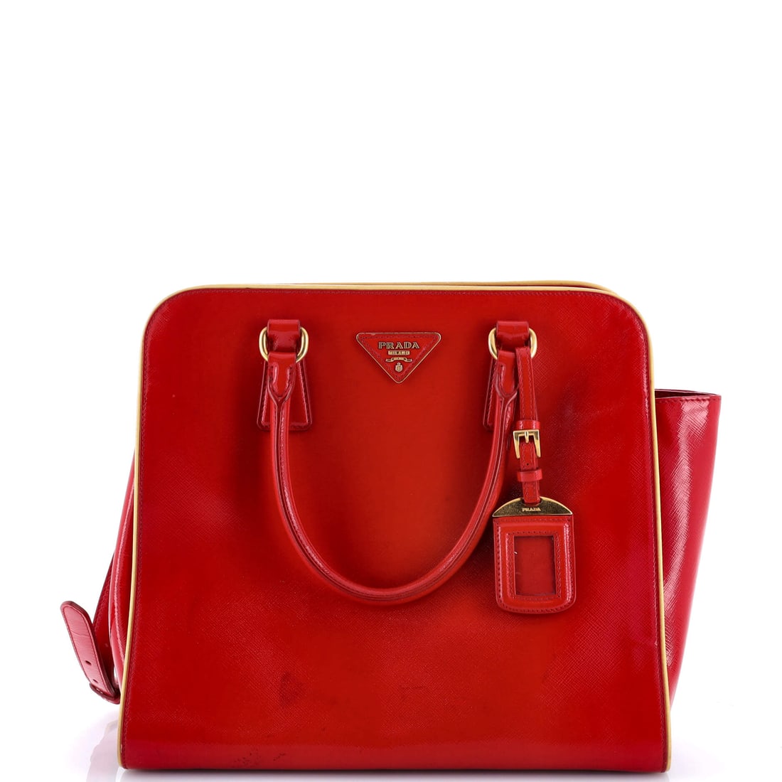 Prada Promenade Bag Vernice Saffiano Leather Medium: The Promenade Bag is one of Prada's most translatable silhouettes, a piece that adjusts to its wearer rather than the other way around. The build is in Saffiano, Prada's cross-hatched scratch-resistan