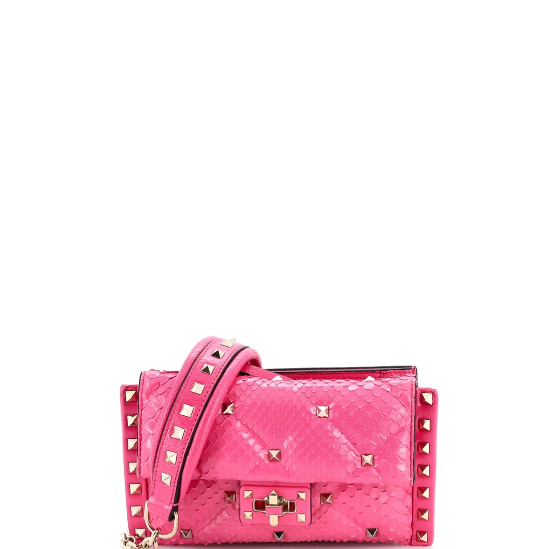 Valentino Garavani Candystud Crossbody Bag Python Mini (1 of 8)
