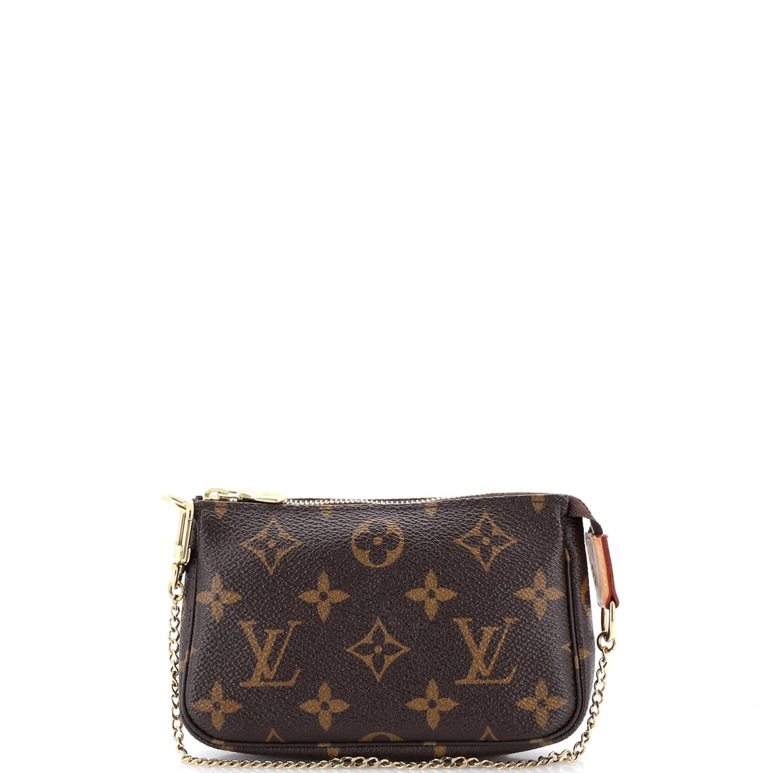 Louis Vuitton Pochette Accessoires Monogram Canvas Mini: The Pochette Accessoires sits in Louis Vuitton's most quietly confident silhouette family, where line and weight do the talking. Surface and finish come from Monogram coated canvas, the house's signat