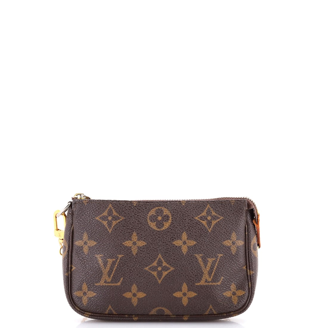 Louis Vuitton Pochette Accessoires Monogram Canvas Mini: The Louis Vuitton Pochette Accessoires carries a stance the maison has refined across many iterations into something instantly recognizable. The leatherwork is in Monogram coated canvas, the house's s