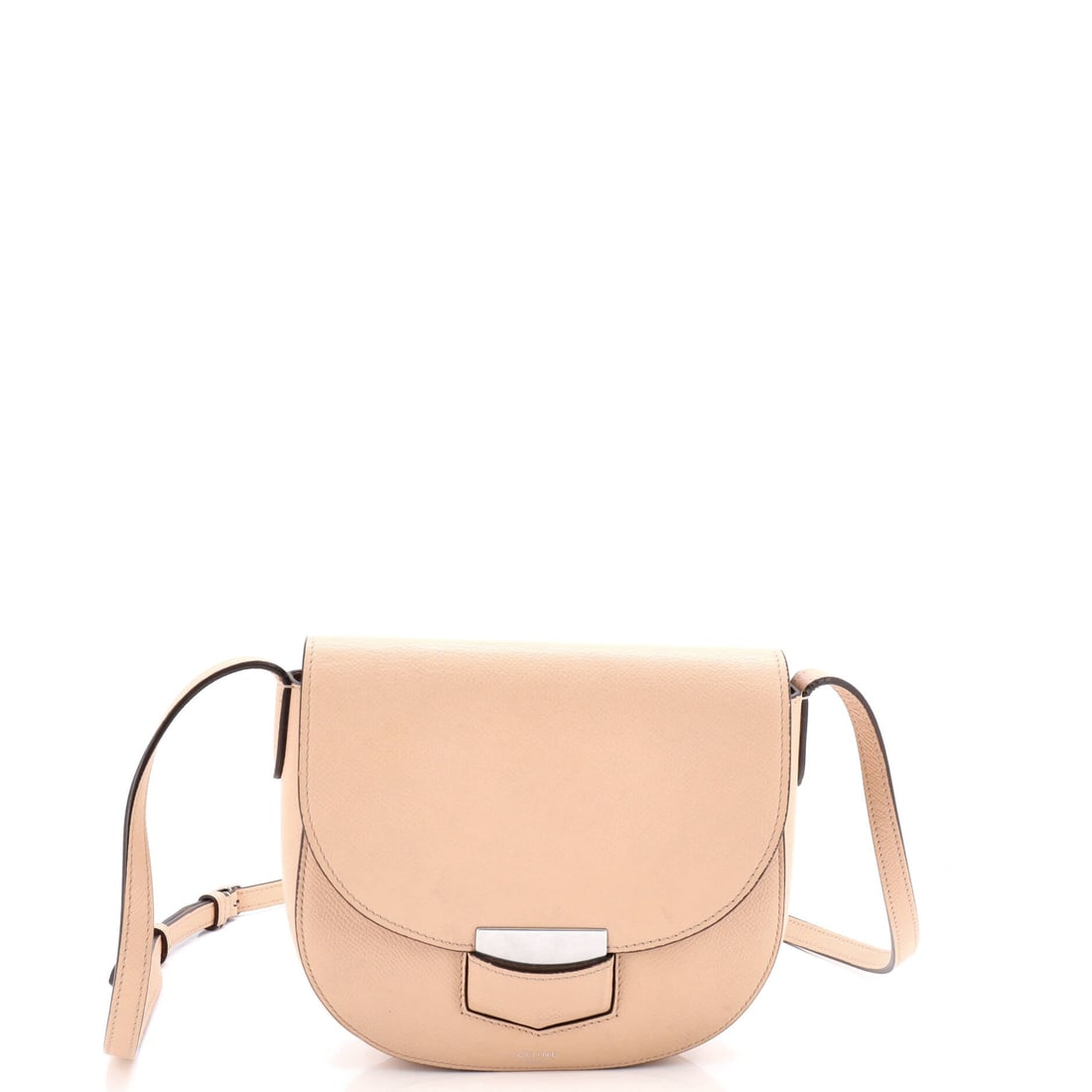 Celine Trotteur Crossbody Bag Grainy Leather Small: This Celine Trotteur Crossbody Bag arrives through Maison de Beaubigonne's trade channel with the silhouette the house treats as a fixture in its core lineup. The make is in Grainy Leather, a choice t
