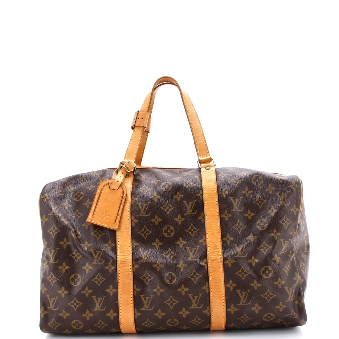 Louis Vuitton Sac Souple Handbag Monogram Canvas 45: Louis Vuitton's Sac Souple Handbag steps in with the considered architecture the maison saves for its most carried house bags. It is finished in Monogram coated canvas, the house's signature LV-print 