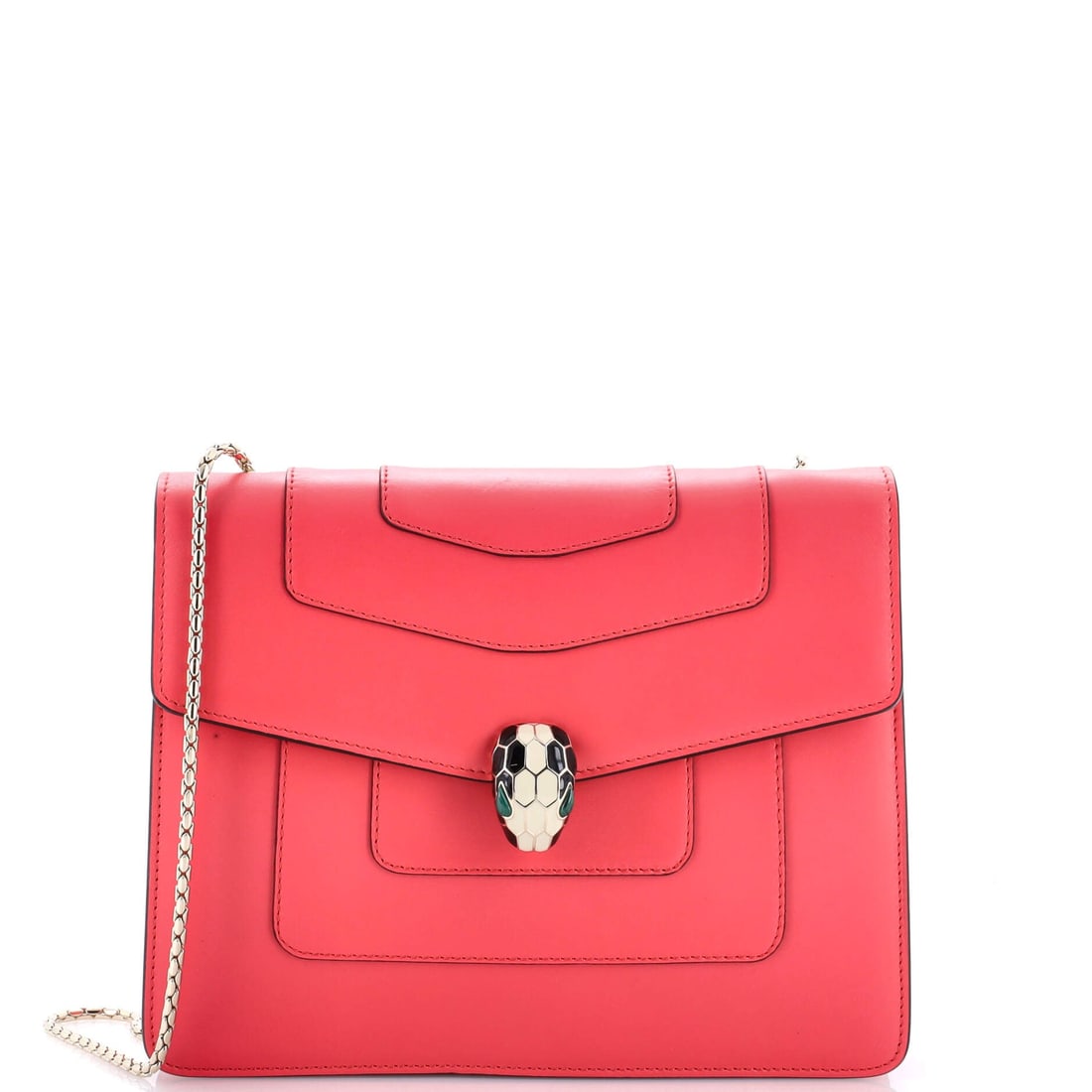 Bvlgari Serpenti Forever Square Shoulder Bag Leather Medium: Bvlgari's Serpenti Forever Square Shoulder Bag arrives as a model whose silhouette has held its place in the conversation for reasons that are easy to see at a glance. The build sits in Leather,