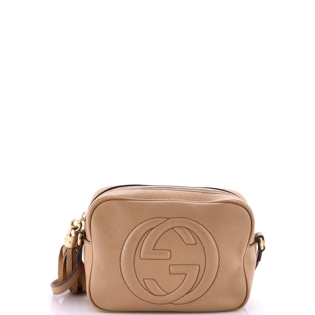 Gucci Soho Disco Crossbody Bag Leather Small: The Soho Disco Crossbody Bag is one of Gucci's most translatable silhouettes, a piece that adjusts to its wearer rather than the other way around. Cut in Leather, it has the considered hand a careful 