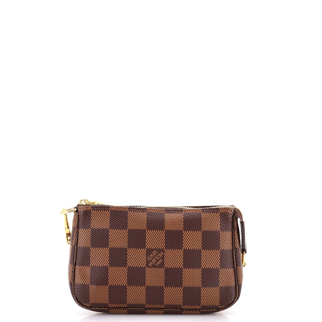 Louis Vuitton Pochette Accessoires Damier Mini: From Louis Vuitton, this Pochette Accessoires arrives in a configuration the house designed to read as both deliberate and easy. Construction sits in the Damier coated canvas, Vuitton's checkerboard p