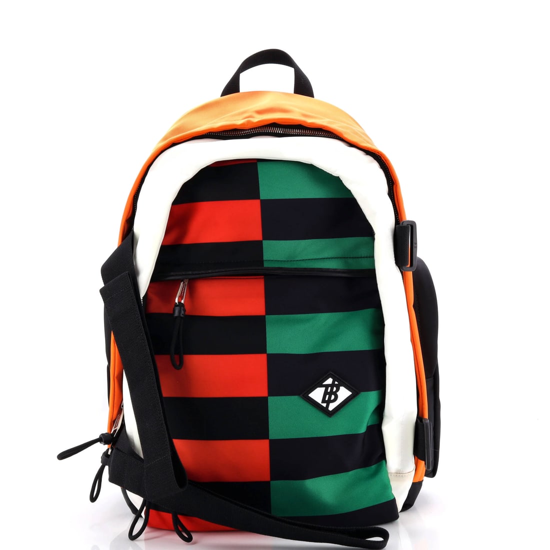 Burberry Nevis Backpack Colorblock Econyl Large: Burberry built the Nevis Backpack as a piece that holds its own in a wardrobe rather than competing with it. It is constructed in Colorblock Econyl, with the kind of considered finish the house is kno