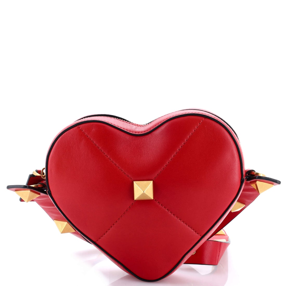 Valentino Garavani Roman Stud Amore Shoulder Bag Quilted Leather: Valentino Garavani's Roman Stud Amore Shoulder Bag reads first as architecture and only second as accessory, which is the highest compliment for a house bag. Cut in Quilted Leather, it has the conside