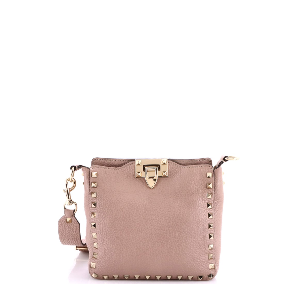 Valentino Garavani Rockstud Flip Lock Messenger Bag Leather Mini: This Valentino Garavani Rockstud Flip Lock Messenger Bag arrives through Maison de Beaubigonne's trade channel with the silhouette the house treats as a fixture in its core lineup. The build sits in L