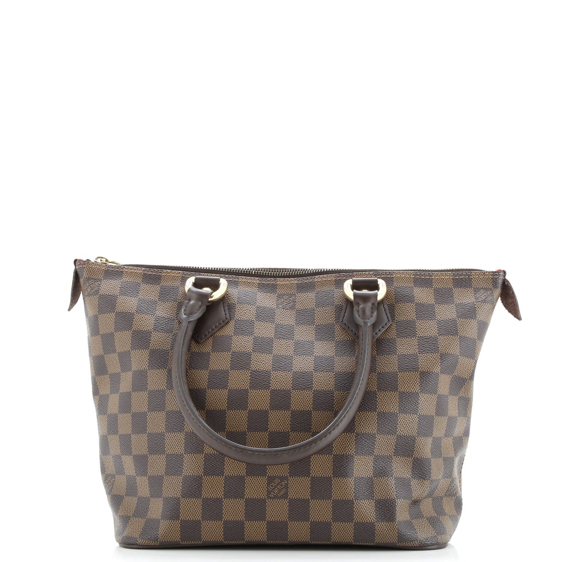 Louis Vuitton Saleya Handbag Damier PM: Louis Vuitton built the Saleya Handbag as a piece that holds its own in a wardrobe rather than competing with it. The leatherwork is in the Damier coated canvas, Vuitton's checkerboard pattern that pr
