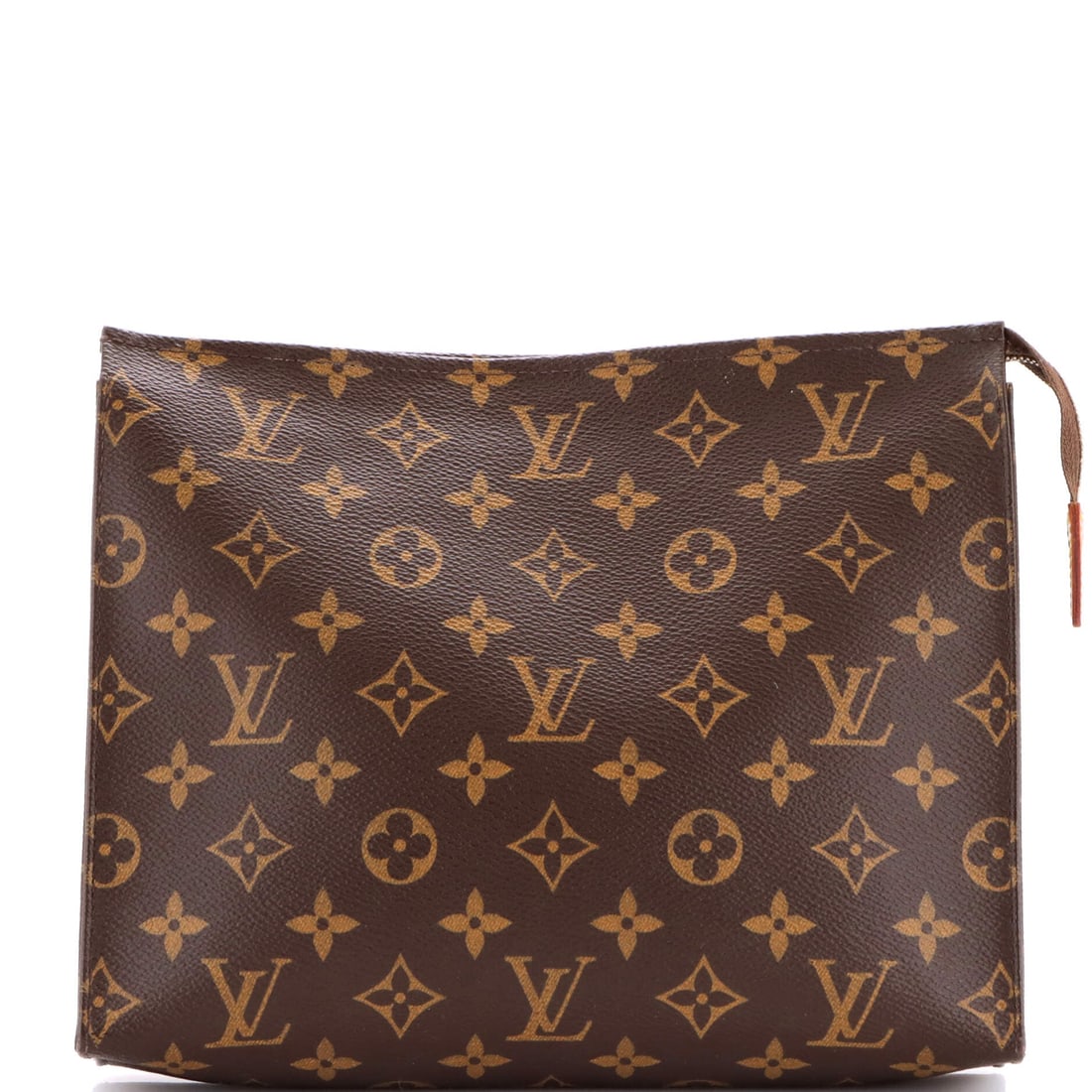 Louis Vuitton Toiletry Pouch Monogram Canvas 26: Presented here, the Louis Vuitton Toiletry Pouch arrives with the proportions and stance that the house refined into a recognizable signature. Construction sits in Monogram coated canvas, the house's 