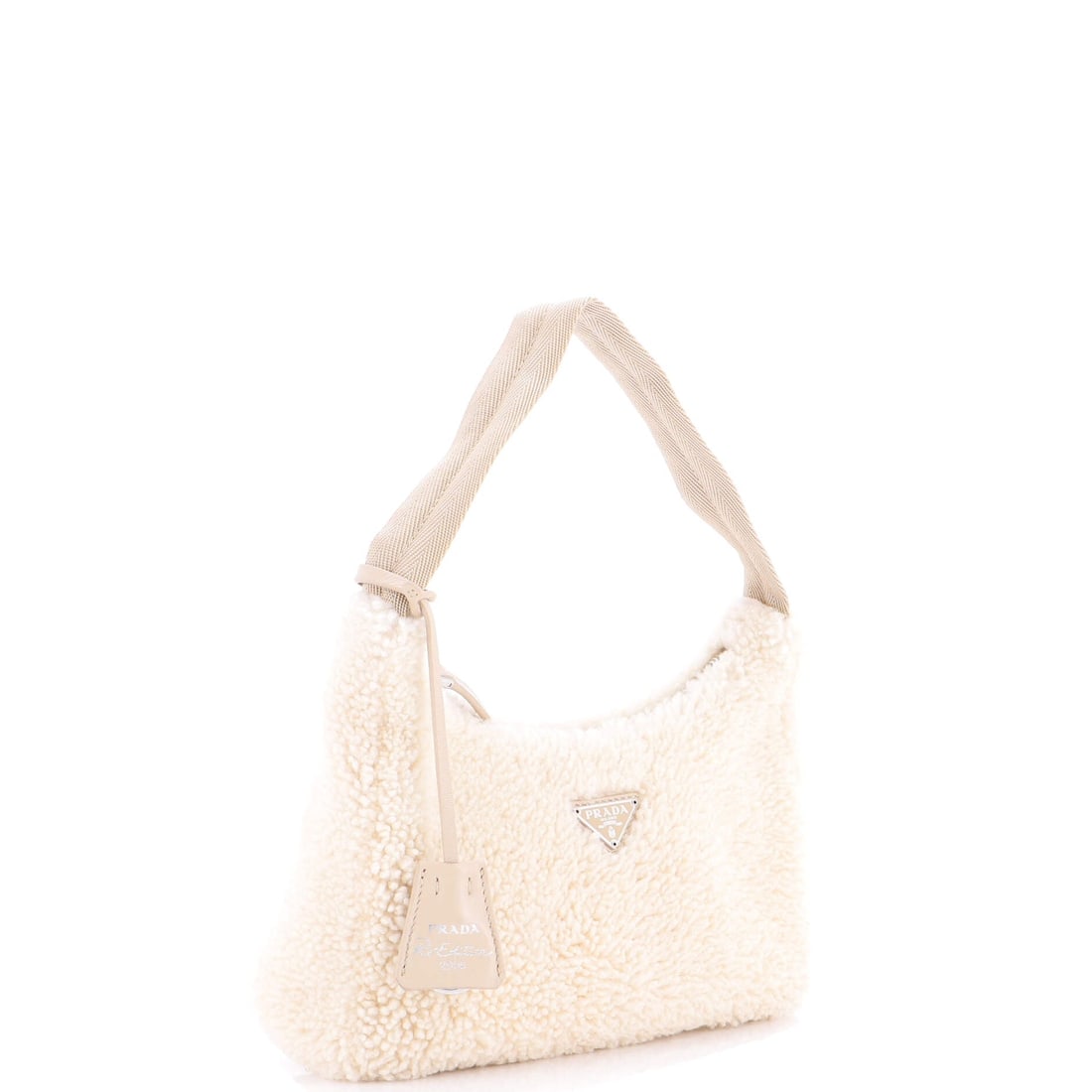 Prada Re-Edition 2000 Hobo Shearling Mini - 2