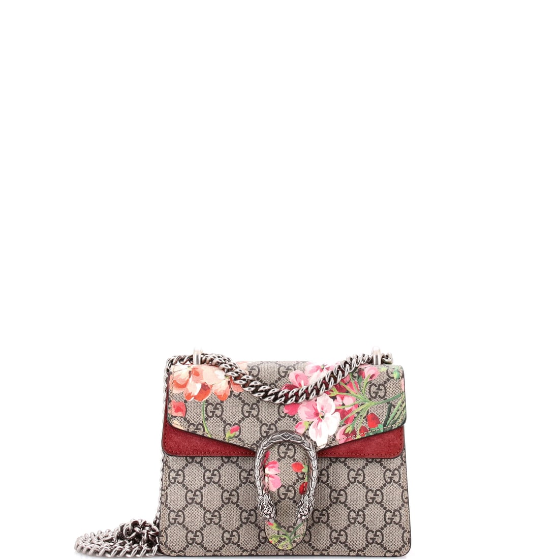 Gucci Dionysus Bag Blooms Print GG Coated Canvas Mini: From Gucci, this Dionysus Bag arrives in a configuration the house designed to read as both deliberate and easy. Built in Blooms Print GG Coated Canvas, the silhouette reads as deliberate rather than 