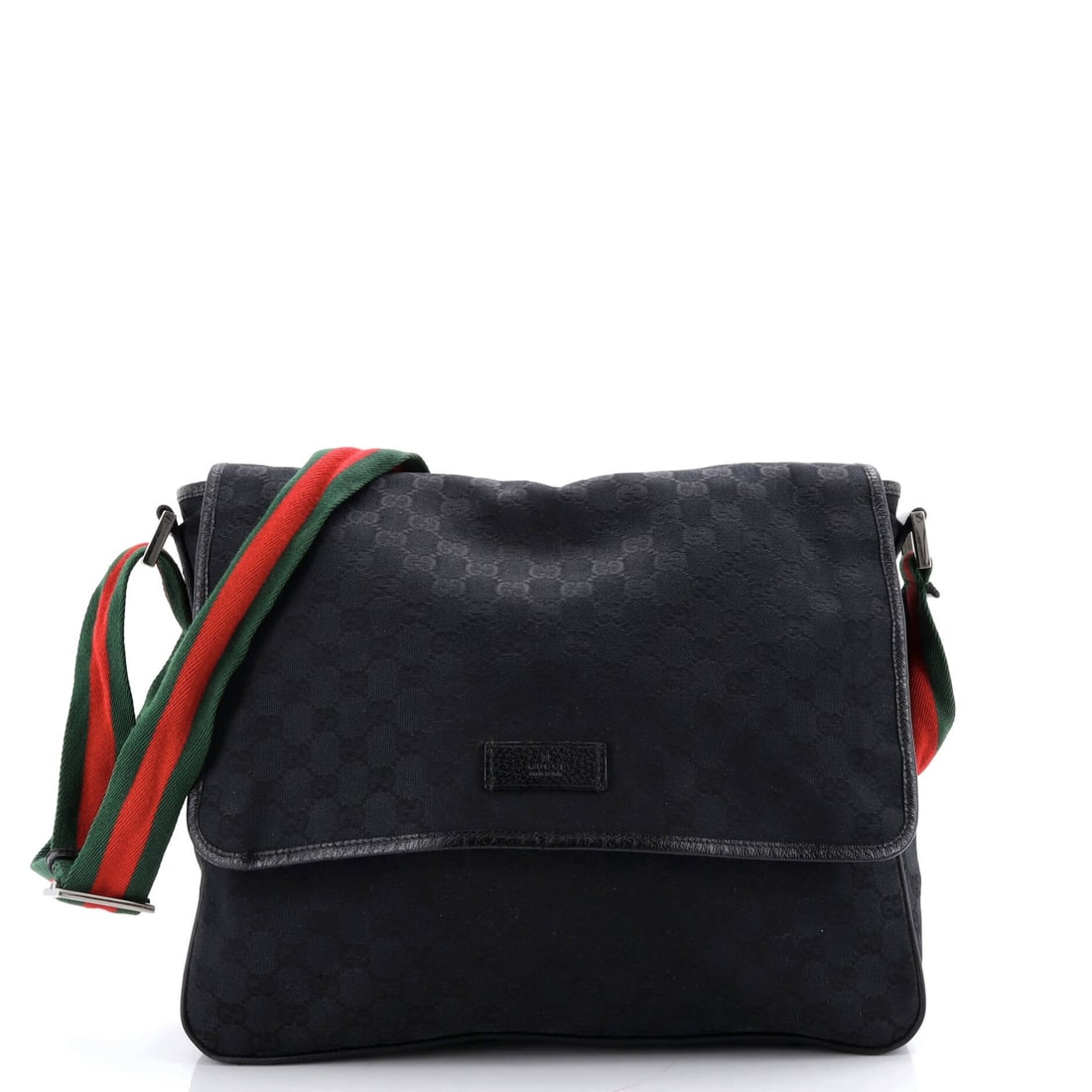 Gucci Web Strap Flap Messenger GG Canvas Medium (1 of 7)