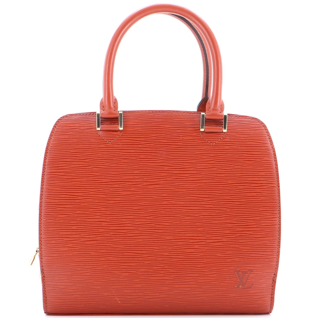 Louis Vuitton Pont Neuf Handbag Epi Leather PM: Louis Vuitton built the Pont Neuf Handbag as a piece that holds its own in a wardrobe rather than competing with it. It carries the unmistakable hand of Epi leather, Vuitton's textured grained calfski