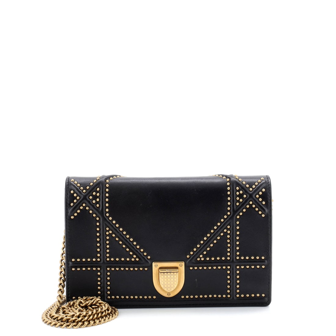 Christian Dior Diorama Wallet on Chain Studded Leather (1 of 7)